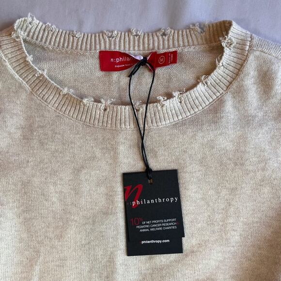 NWT n:philanthropy Set Weyland Crop Sweater and Faro Pant in Oatmeal color Sz - Picture 6 of 16